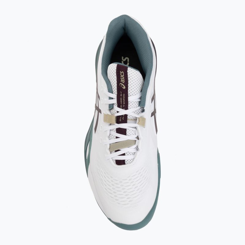 Férfi teniszcipő ASICS Gel-Resolution X Clay white/dark aubergine 5
