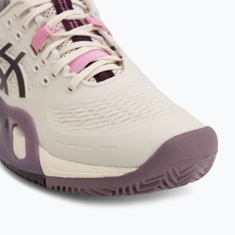 Női teniszcipő ASICS Gel-Resolution X Clay soft oat/dark aubergine 7