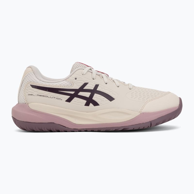 Gyerek teniszcipő ASICS Gel-Resolution X GS soft oat/dark aubergine 2