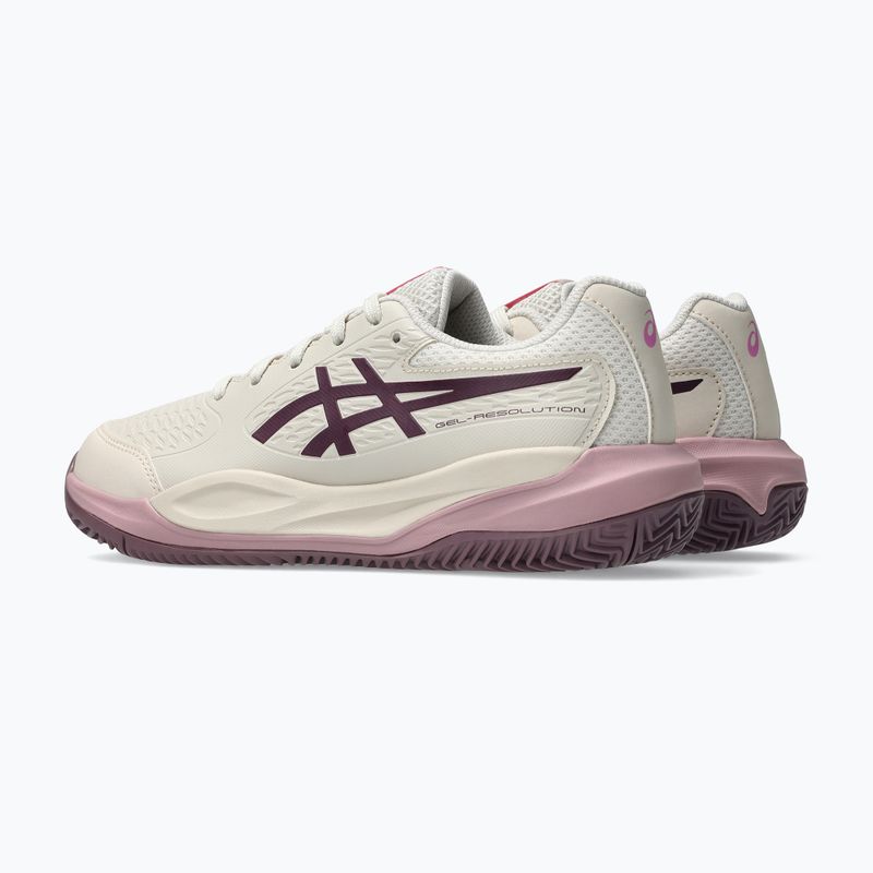 Gyerek teniszcipő ASICS Gel-Resolution X GS Clay soft oat/dark aubergine 3