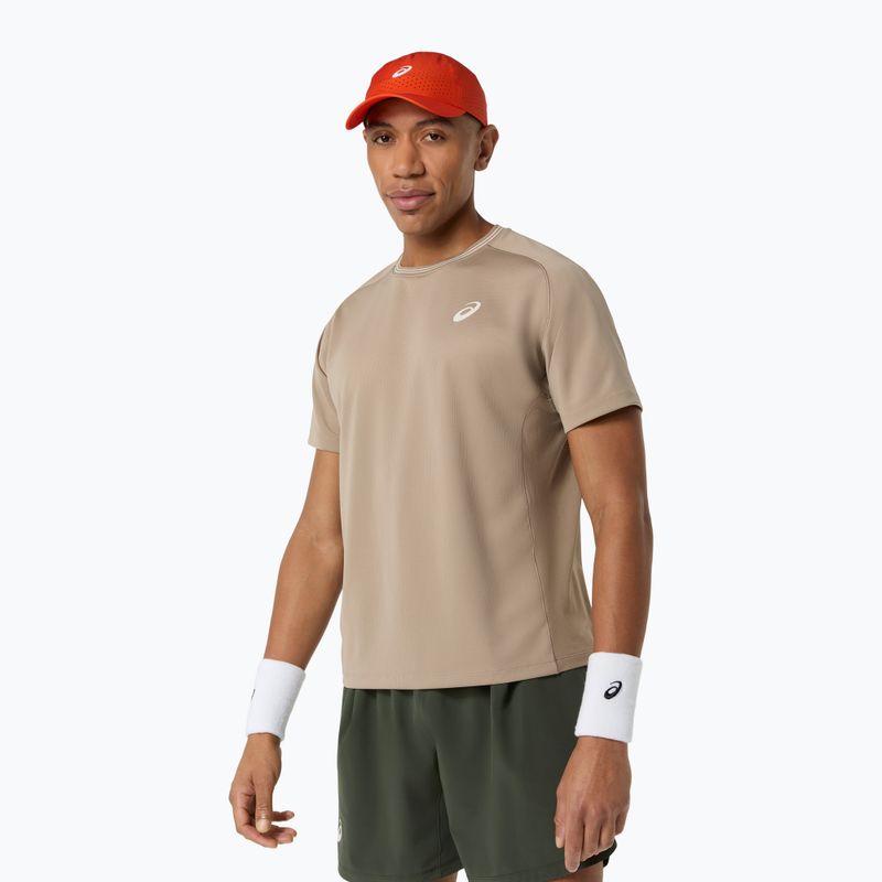 Férfi teniszpóló ASICS Game greige 4