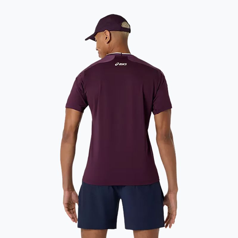 Férfi teniszpóló ASICS Match Jacquard dark aubergine 3