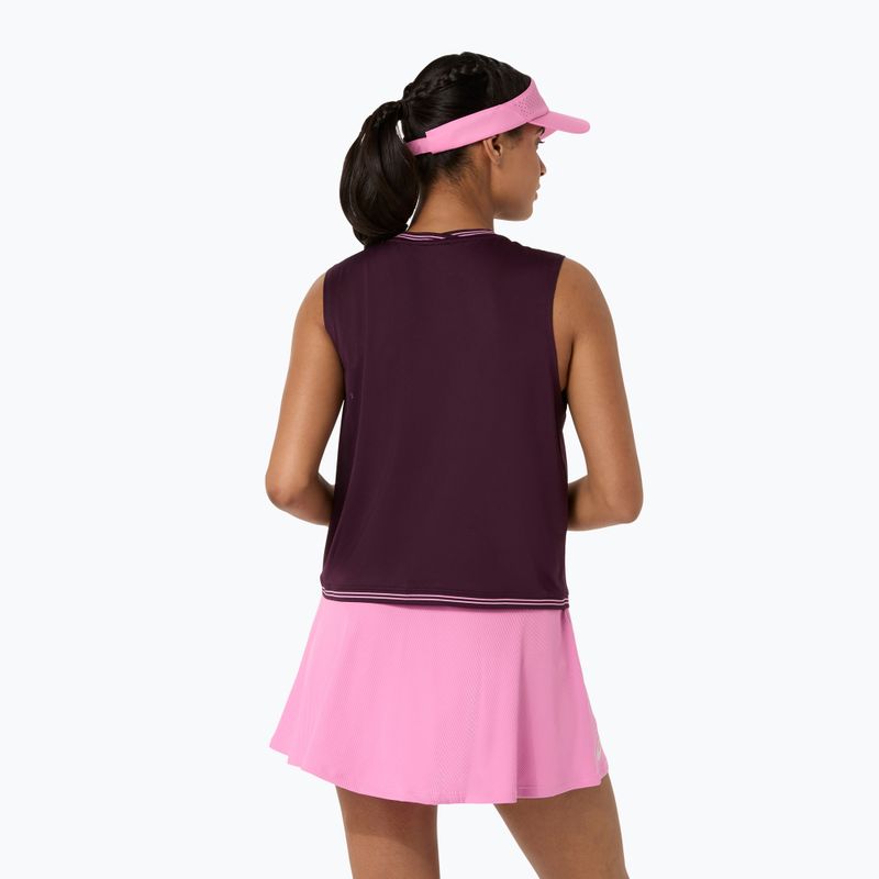 Női teniszpóló ASICS Game Sleeveless Top W dark aubergine 3