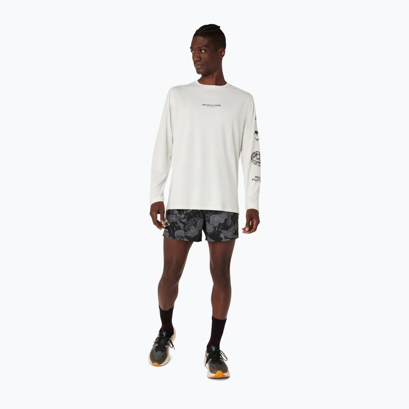 Férfi futó hosszú ujjú póló Asics Fujitrail Logo Ls Top Cream 2