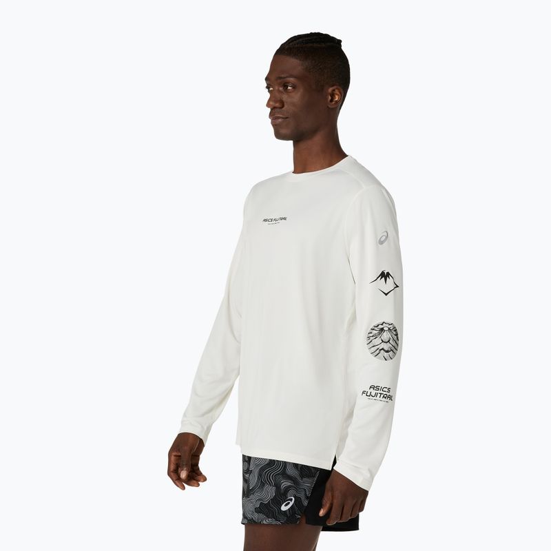Férfi futó hosszú ujjú póló Asics Fujitrail Logo Ls Top Cream 4