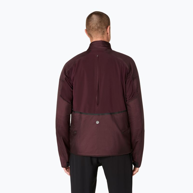 Férfi futókabát ASICS Road Winter Jacket dark currant 3