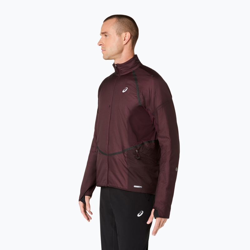 Férfi futókabát ASICS Road Winter Jacket dark currant 4