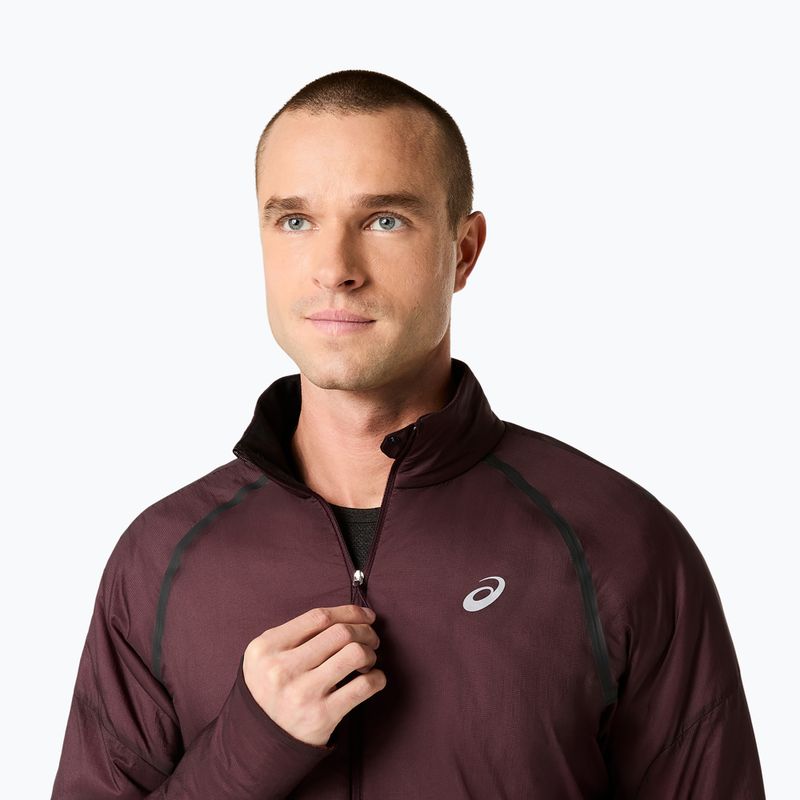Férfi futókabát ASICS Road Winter Jacket dark currant 5