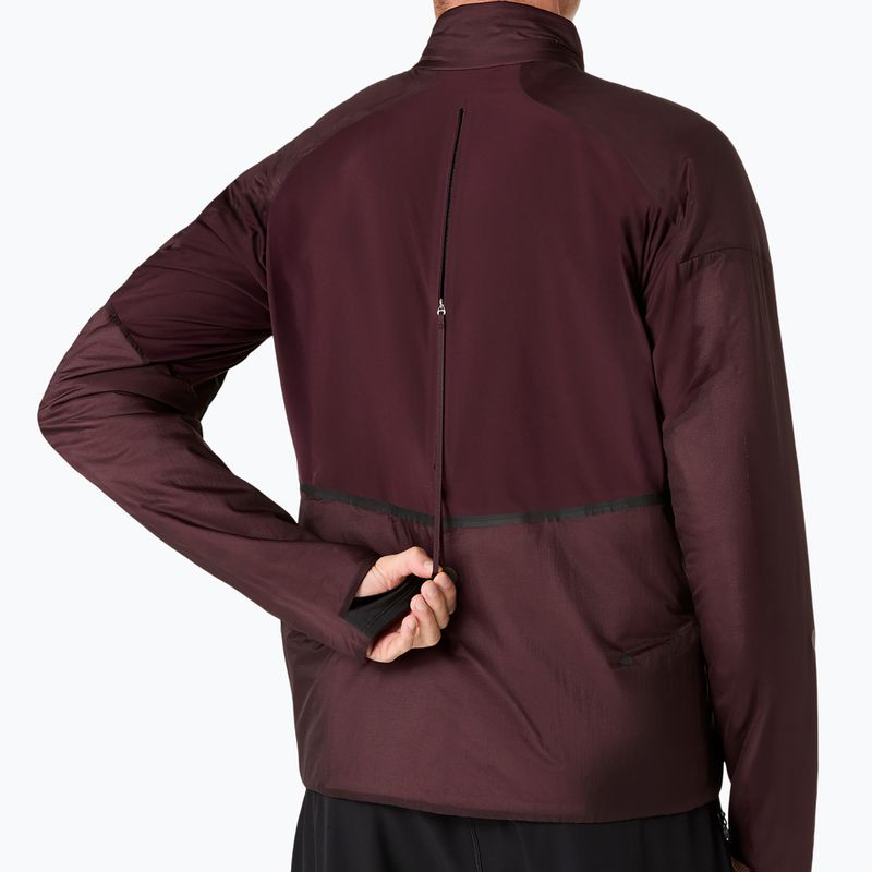 Férfi futókabát ASICS Road Winter Jacket dark currant 8