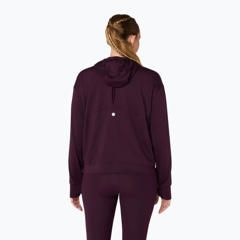 Női futópulóver ASICS Nagino Run Winter Hoodie dark aubergine 3
