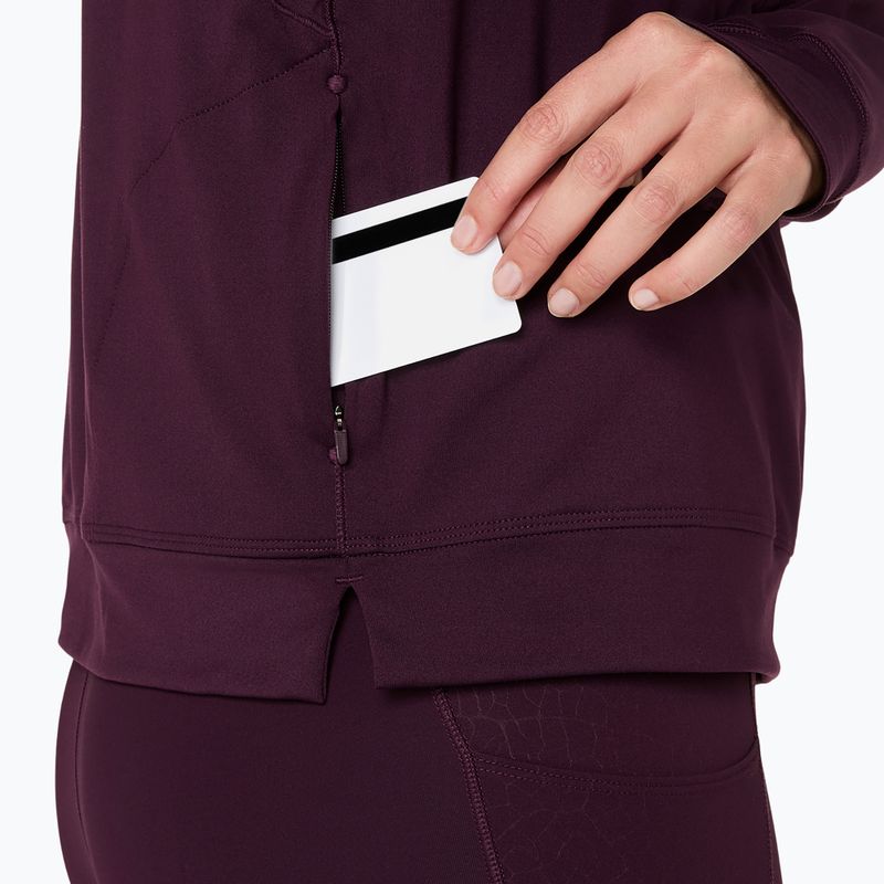 Női futópulóver ASICS Nagino Run Winter Hoodie dark aubergine 10