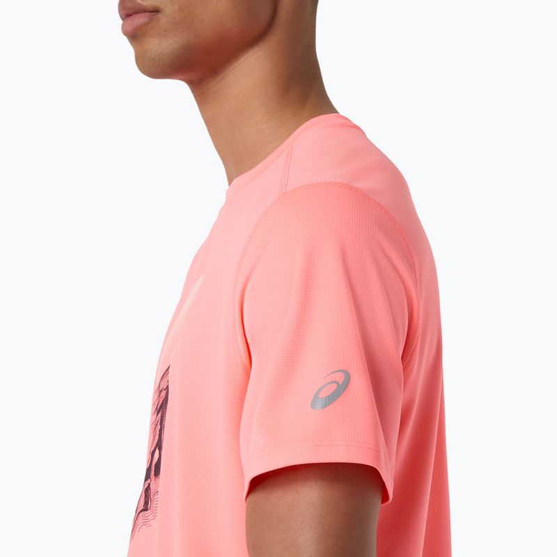 Férfi futó póló Asics Fujitrail Logo Ss Top Sun Coral 6