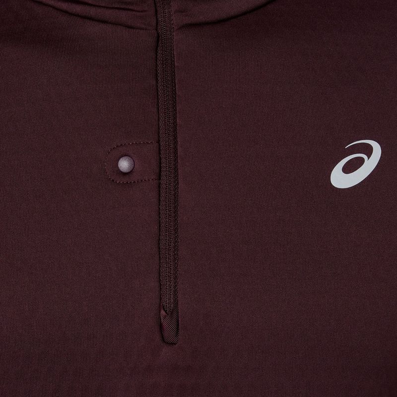 Férfi futópulóver ASICS Road Winter Ls Hoodie dark currant 8