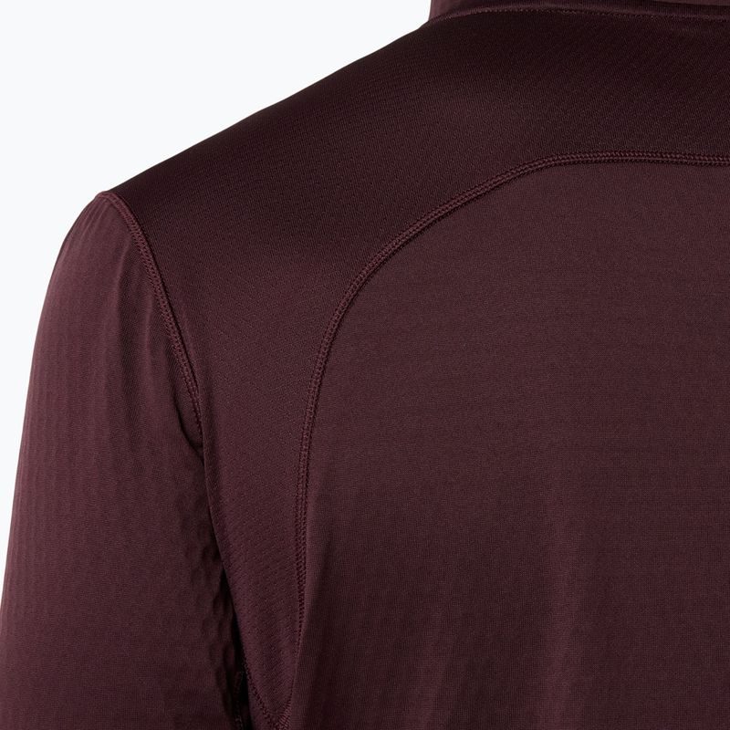 Férfi futópulóver ASICS Road Winter Ls Hoodie dark currant 9