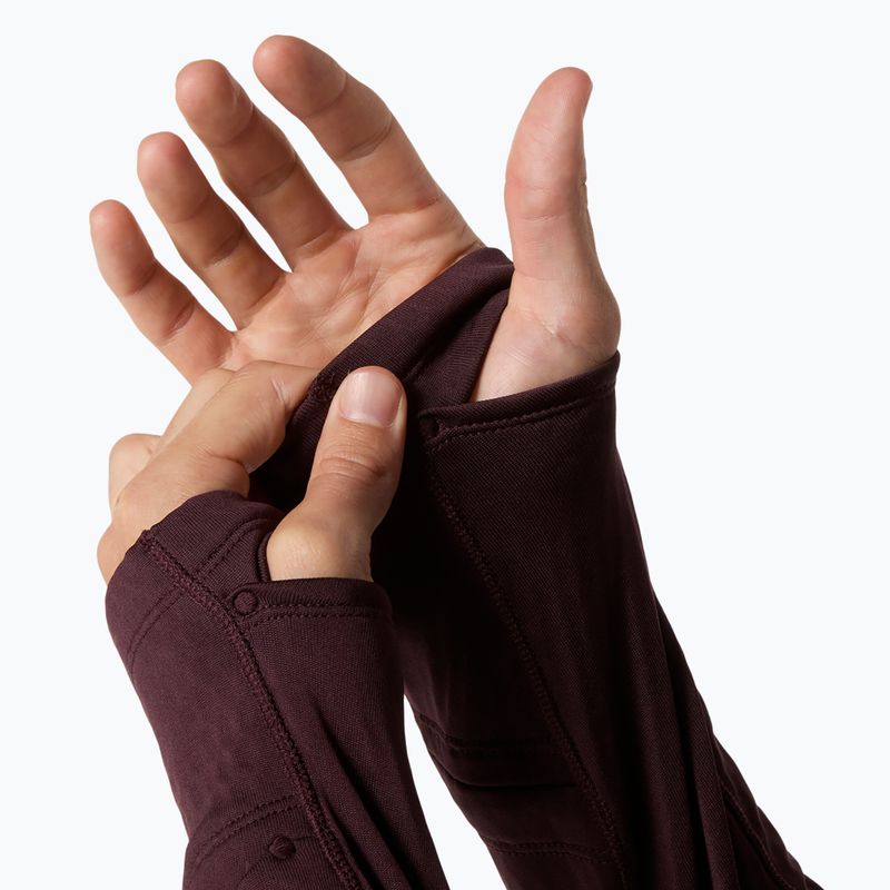 Férfi futópulóver ASICS Road Winter Ls Hoodie dark currant 10