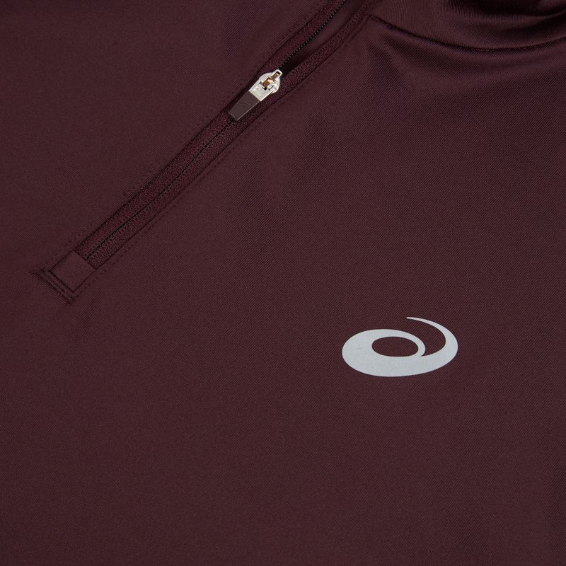 Férfi futópulóver ASICS Core Ls 1/2 Zip Winter Top dark currant 3