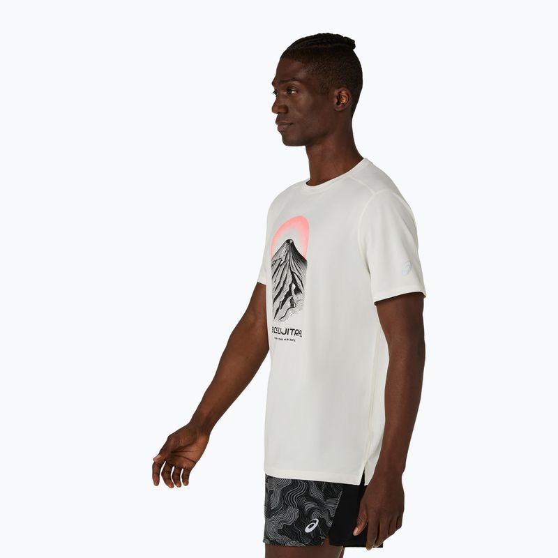 Férfi futó póló Asics Fujitrail Logo Ss Top Cream 4