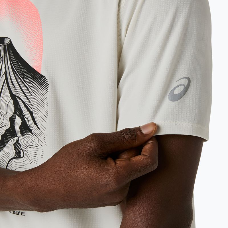 Férfi futó póló Asics Fujitrail Logo Ss Top Cream 6