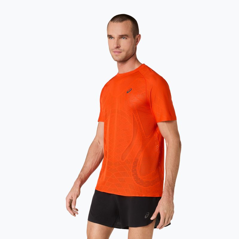 Férfi futópóló ASICS Metarun Top cseresznye paradicsom 4