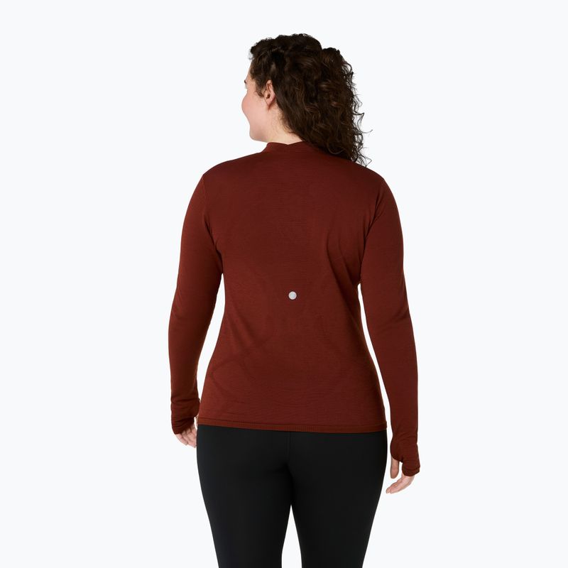 Női Termoaktiv pulóver ASICS Road Winter Seamless Top singed red 3