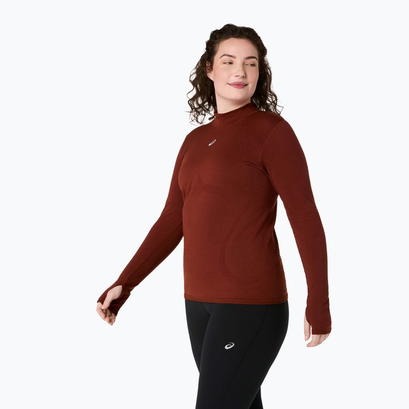 Női Termoaktiv pulóver ASICS Road Winter Seamless Top singed red 4