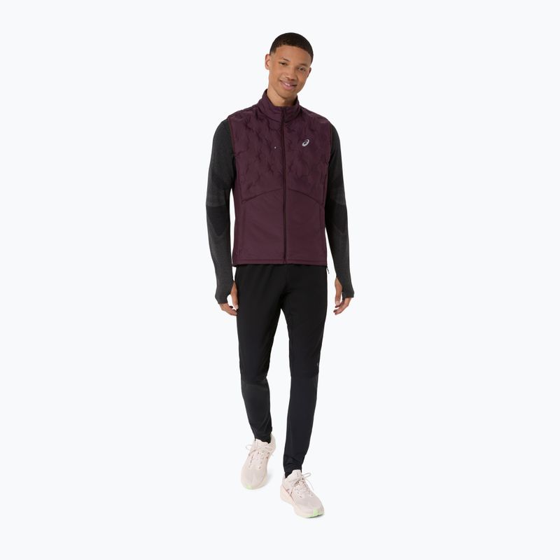 Férfi futó ujjatlan Asics Road Winter Gilet dark currant 2