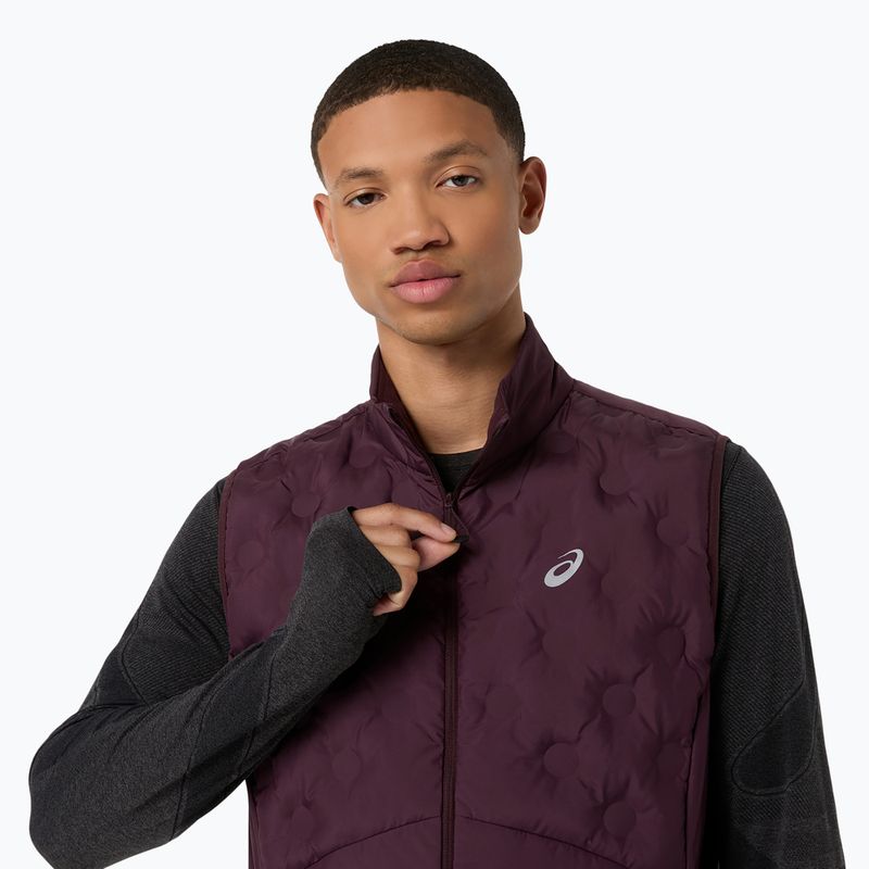 Férfi futó ujjatlan Asics Road Winter Gilet dark currant 5