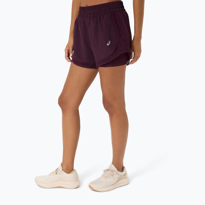 Női futónadrág ASICS Nagino Run 2-N-1 dark aubergine 4