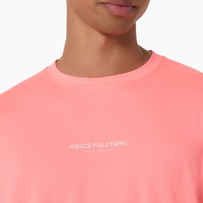 Férfi futó hosszú ujjú póló Asics Fujitrail Logo Ls Top Sun Coral 5