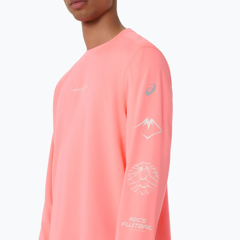 Férfi futó hosszú ujjú póló Asics Fujitrail Logo Ls Top Sun Coral 6