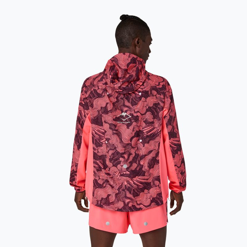 Férfi futókabát Asics Fujitrail Packable Jacket blazing coral/dark aubergine 2