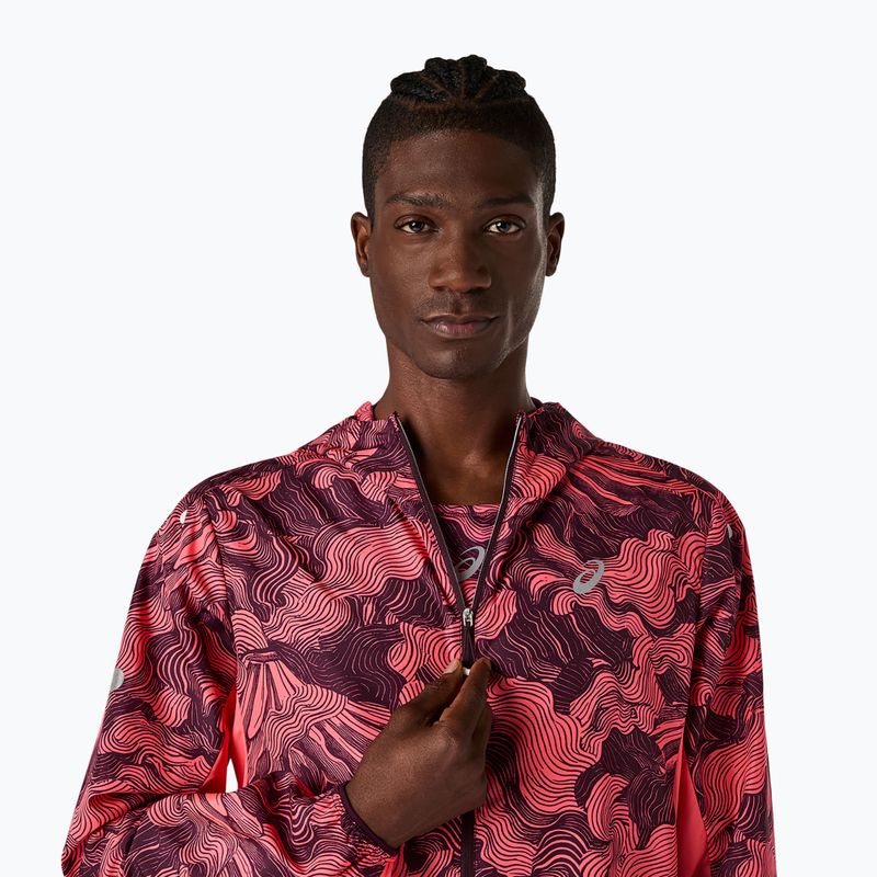 Férfi futókabát Asics Fujitrail Packable Jacket blazing coral/dark aubergine 4