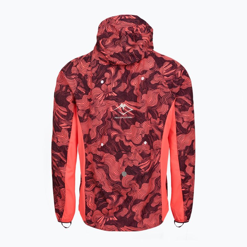 Férfi futókabát Asics Fujitrail Packable Jacket blazing coral/dark aubergine 10