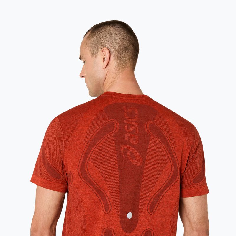Férfi futó póló ASICS Road Seamless Top singed red 5