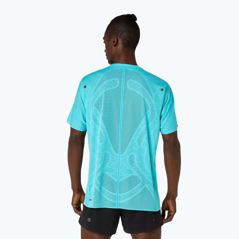 Férfi futópóló ASICS Metarun Top energy aqua 3