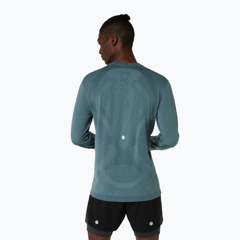 Férfi ASICS Road Seamless hosszú ujjú futópóló ködös türkiz színben 3