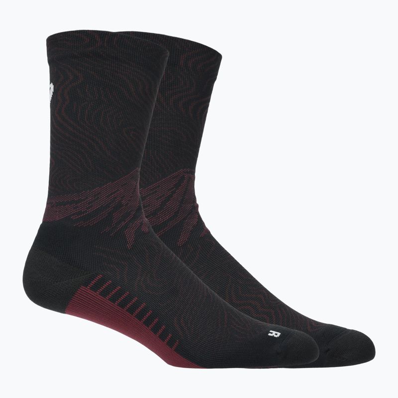 Zokni ASICS Fujitrail Graphic Crew dark aubergine/black