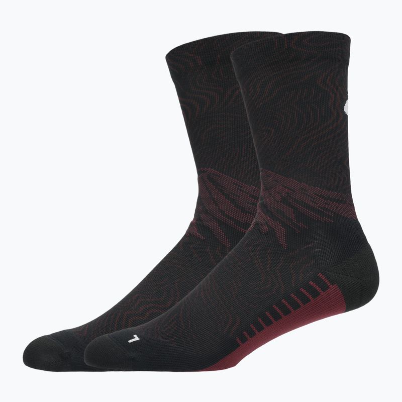 Zokni ASICS Fujitrail Graphic Crew dark aubergine/black 2