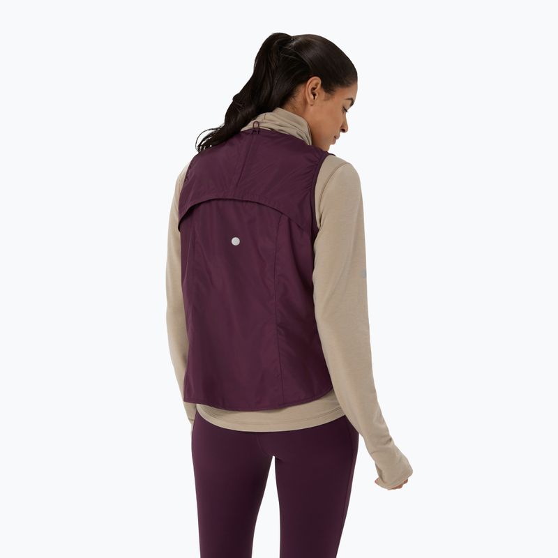 Női futó ujjatlan Asics Nagino Run Padded Gilet dark aubergine 3