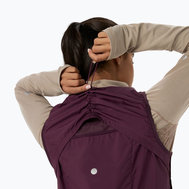 Női futó ujjatlan Asics Nagino Run Padded Gilet dark aubergine 6