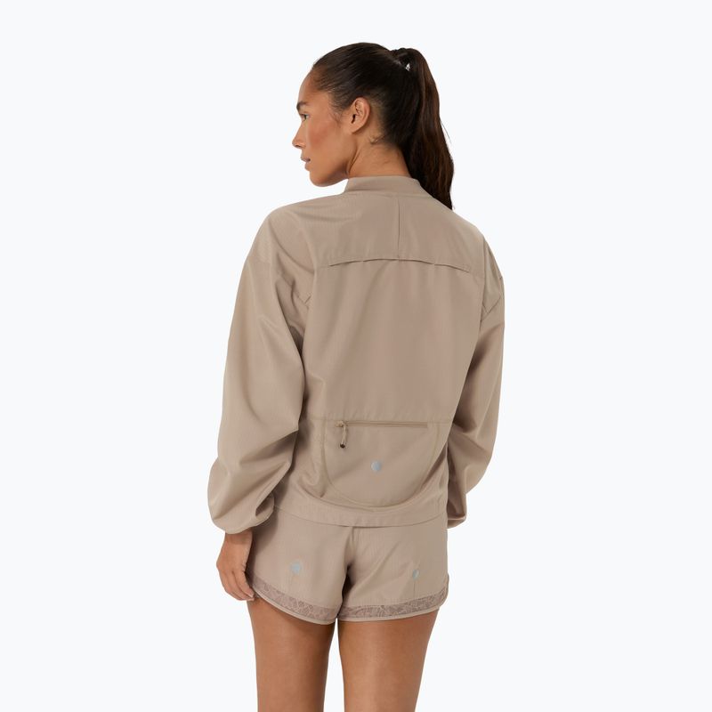 Női futókabát ASICS Nagino Run Adjustable Jacket greige 3