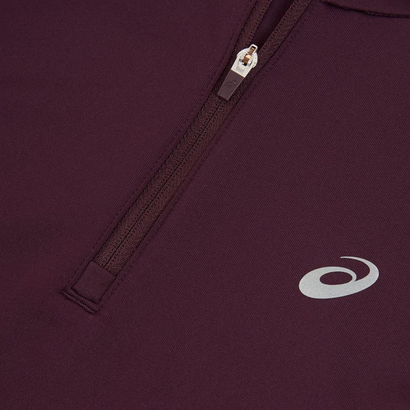 Női hosszú ujjú póló futáshoz ASICS Core 1/2 Zip Winter Top dark aubergine 3