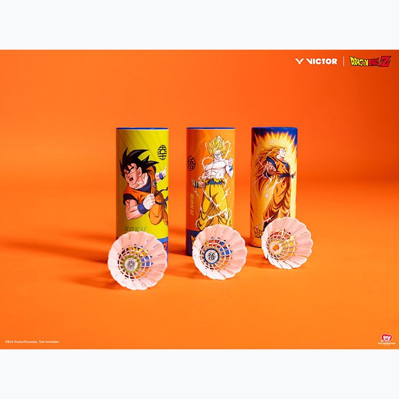 VICTOR Dragon Ball Z Szintetikus tollaslabda sikló 3 db perzsimon narancs 2