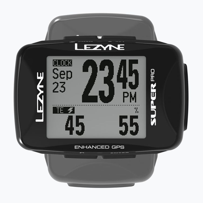 Kerékpáros számláló Lezyne Super Pro GPS black