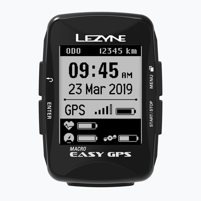 Lezyne Macro Easy GPS kerékpárszámláló fekete 2