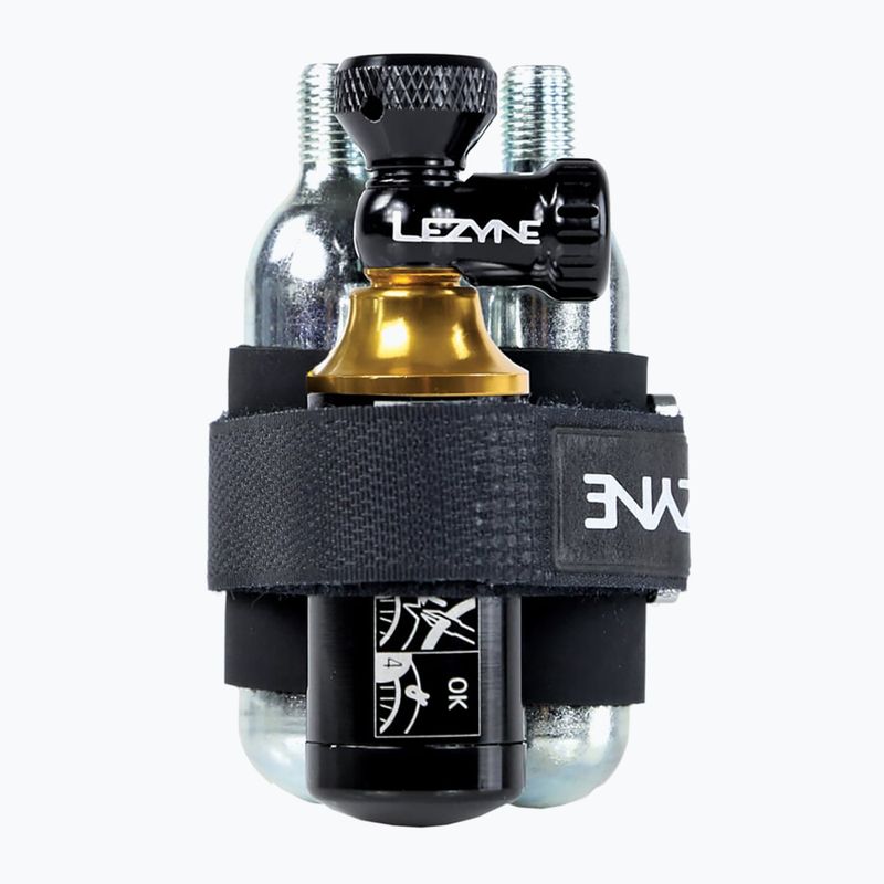 Lezyne Tubeless Co2 Blaster black/gold javítókészlet tömlő nélküli gumiabroncsokhoz