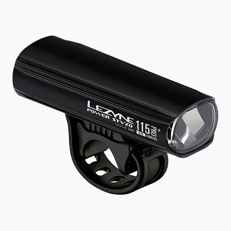 Lezyne Power Stvzo Pro 115 távirányítóval töltött fényes fekete elülső kerékpárfény