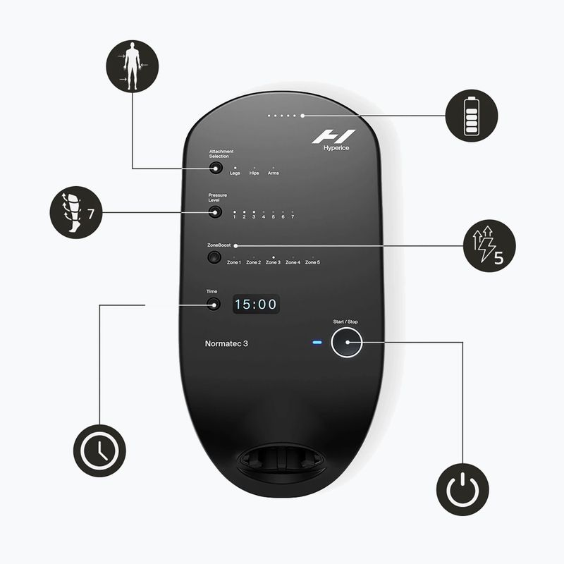 Normatec masszírozó 3.0 fekete 63010 006-0311 3
