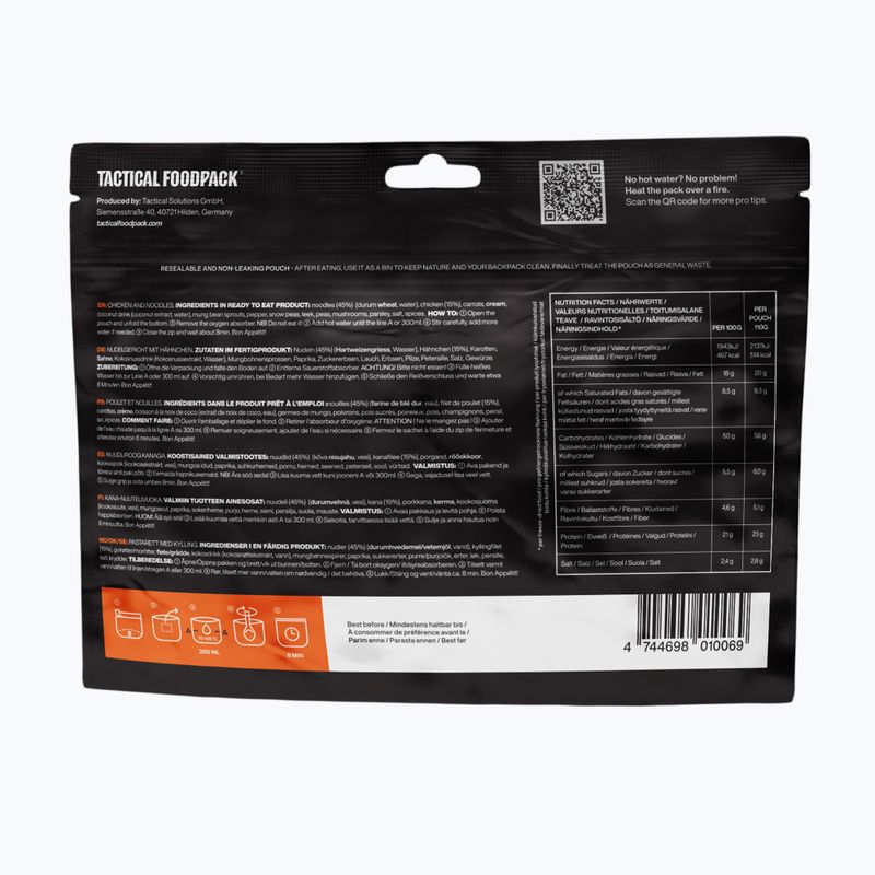 Fagyasztva szárított élelmiszer Tactical Foodpack csirke és tészta 110 g 3