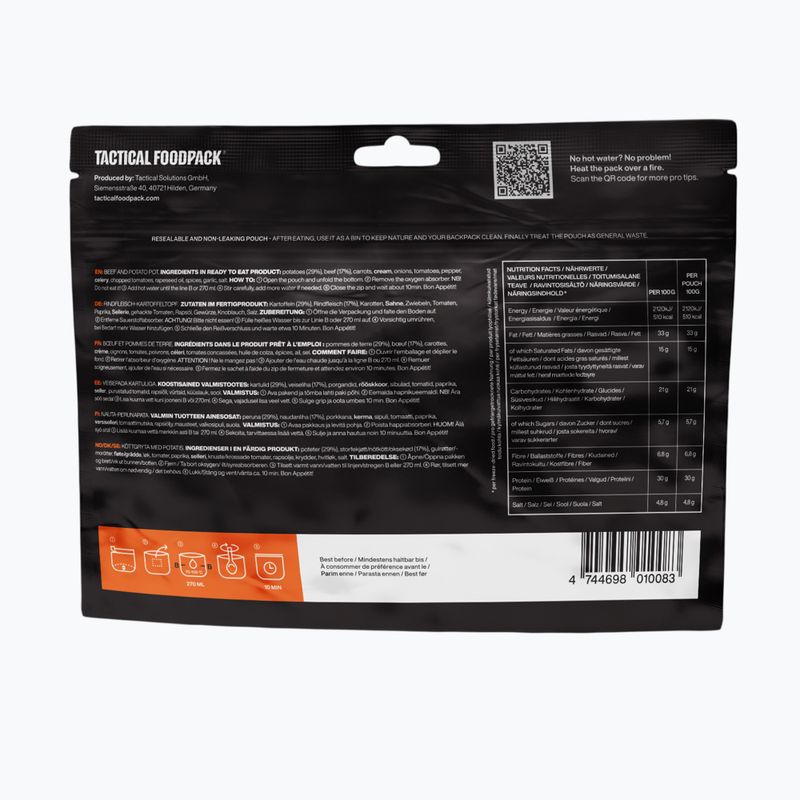 Fagyasztva szárított élelmiszer Tactical Foodpack Marhahús és burgonya Pot 100 g 3
